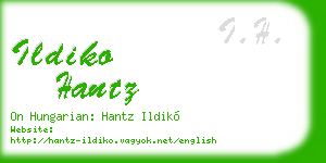 ildiko hantz business card